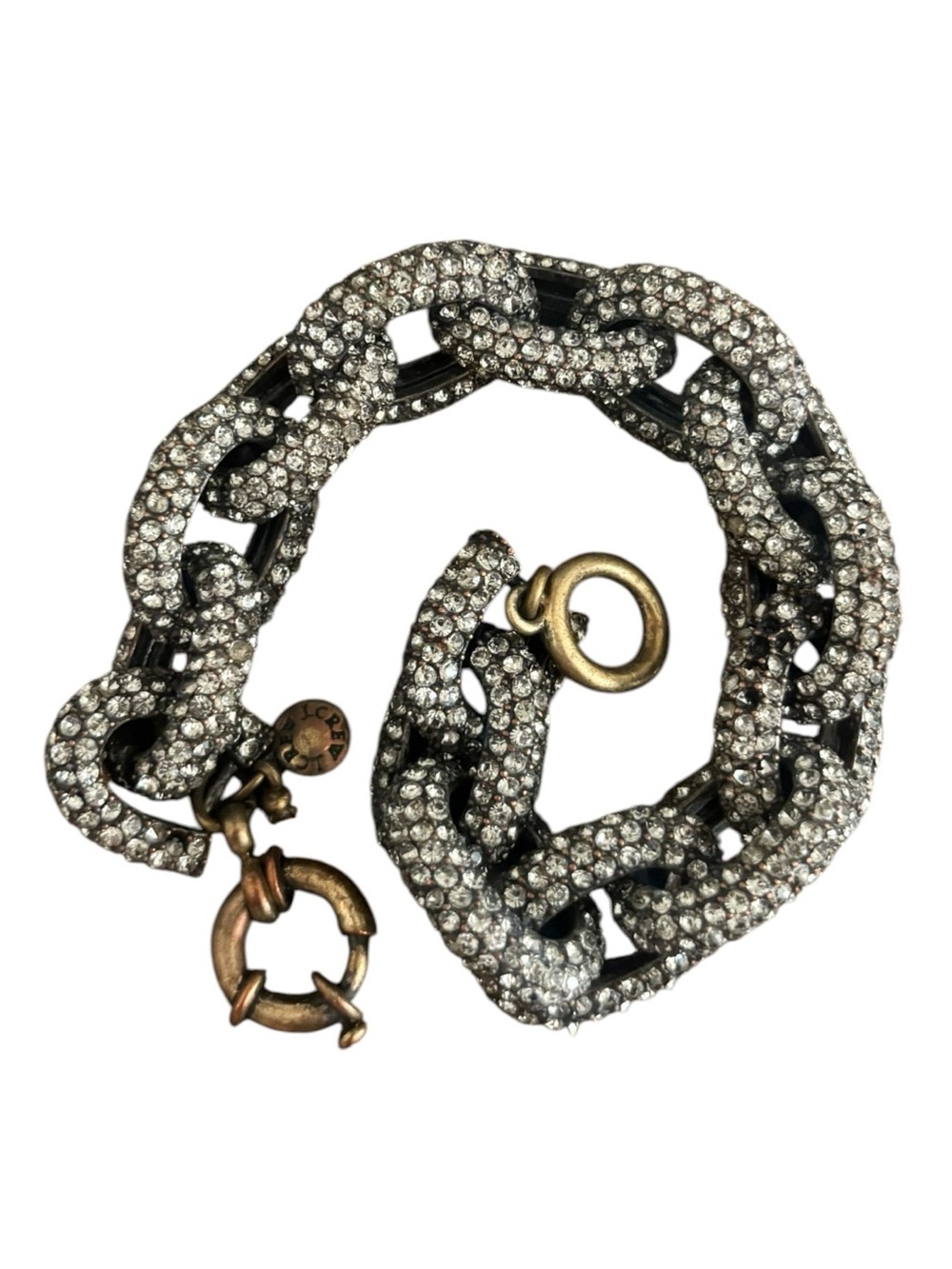 J. Crew Pave Crystal Chain Bracelet